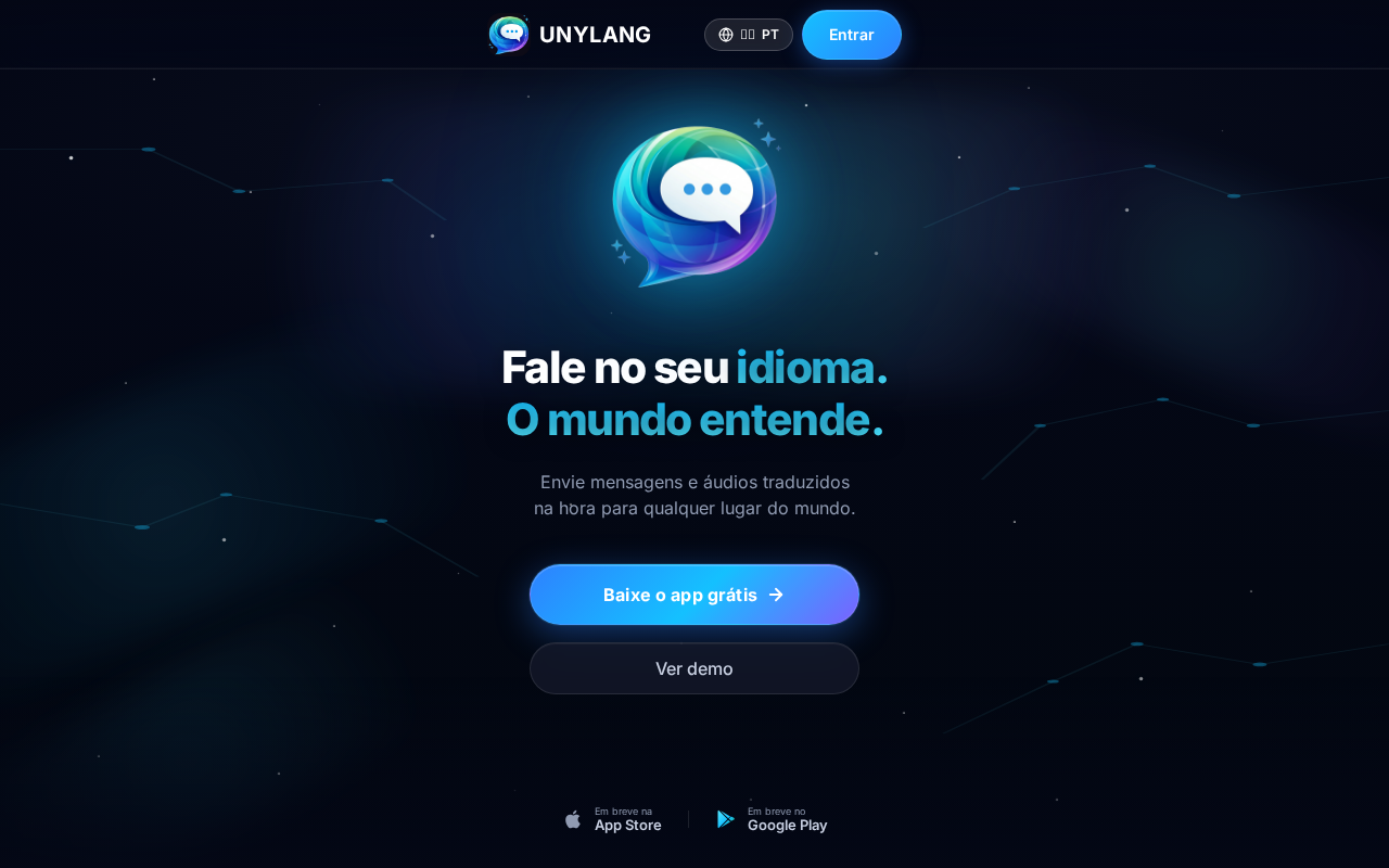 Preview do site Unylang