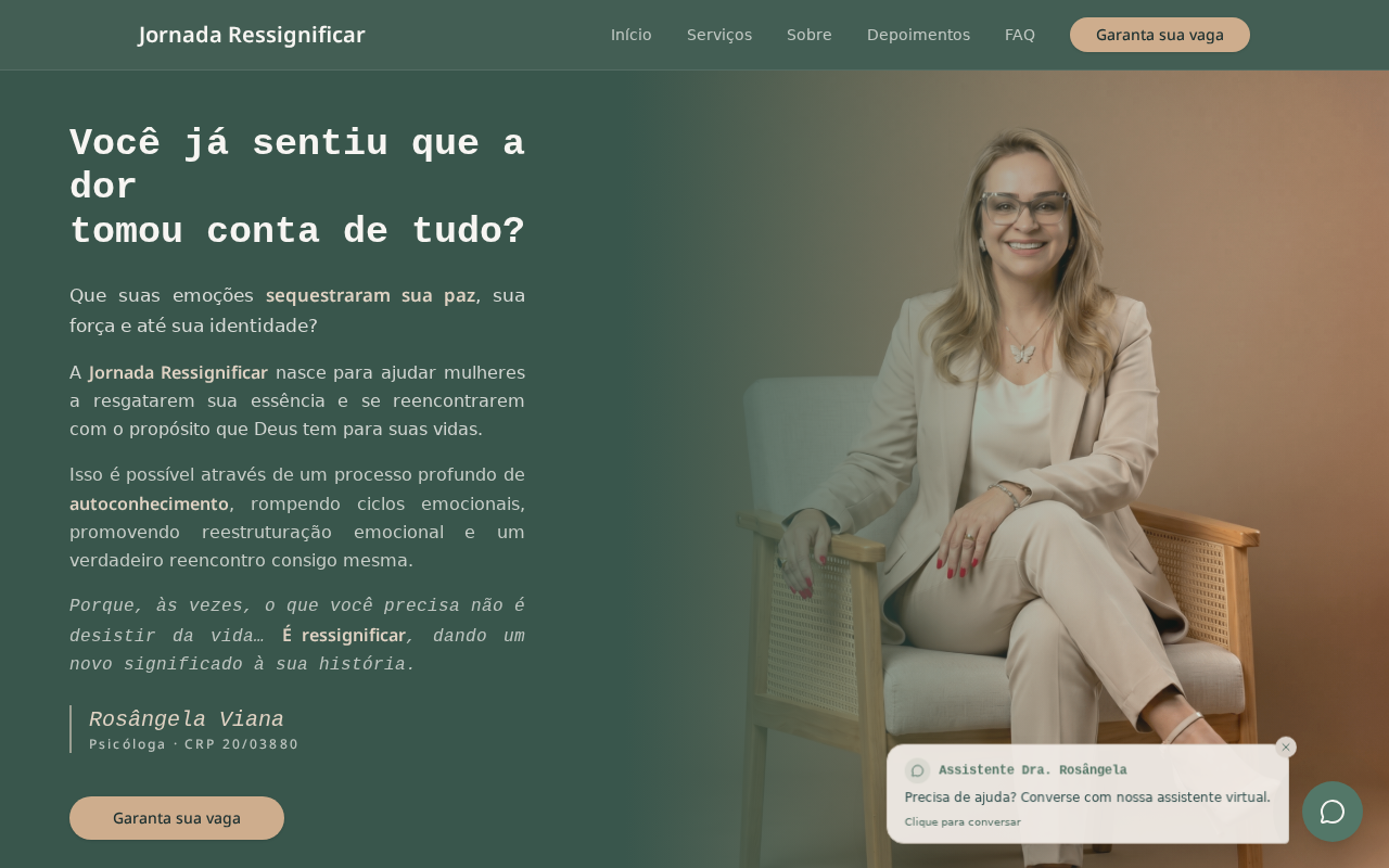 Preview do site Jornada Ressignificar